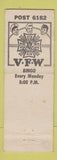 Matchbook Cover - VFW Iroquois Hill Post Louisville KY pinup