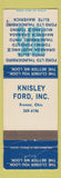Matchbook Cover - 1975 For Knisley Bremen OH