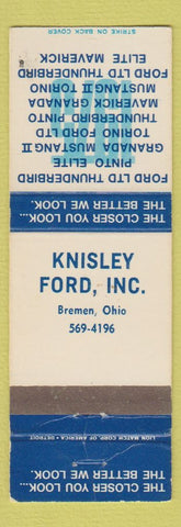 Matchbook Cover - 1975 For Knisley Bremen OH