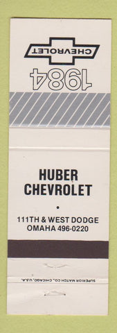 Matchbook Cover - 1984 Chevrolet Huber Omaha NE