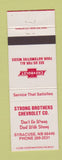 Matchbook Cover - Strong Brothers Chevrolet Syracuse NB WEAR