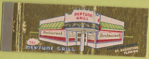 Matchbook Cover - Neptune Grill St Augustine FL