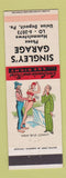 Matchbook Cover - Singley's Garage Union Deposit PA hillbilly