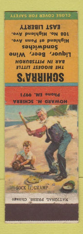 Matchbook Cover - Schirra's Restaurant East Liberty Pittsburgh PA