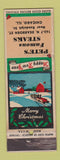 Matchbook Cover - Pete's Steaks Chicago IL Christmas