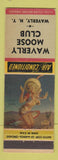 Matchbook Cover - Waverly Moose Club NY pinup