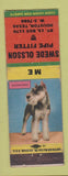 Matchbook Cover - Swede Olsson Pipe Fitter Houston TX Schnauzer WORN