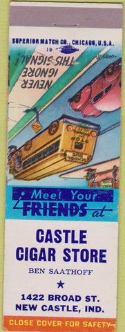 Matchbook Cover - Castle Cigar Store New Castle IN