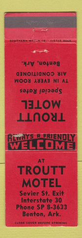 Matchbook Cover - Troutt Motel Benton AR