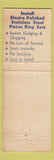 Matchbook Cover - American Hammered Piston Rings Lacy Motor Omaha NE