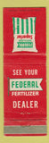 Matchbook Cover - Federal Fertilizer