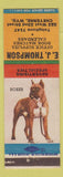 Matchbook Cover - EJ Thompson Office Supply Advertising Cheyenne WY Boxer