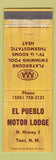 Matchbook Cover - El Pueblo Motor Lodge Taos NM