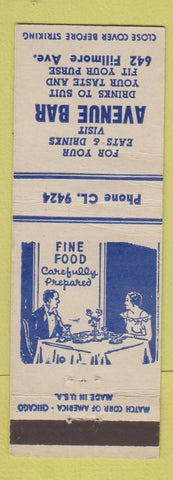 Matchbook Cover - Avenue Bar