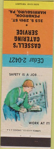 Matchbook Cover - Cassell's Catering Penbrook Harrisburg PA