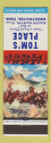 Matchbook Cover - Tom's Place Sweetwater TN