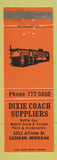 Matchbook Cover - Dixie Coach Suppliers trailers Saginaw MI