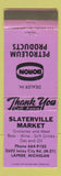 Matchbook Cover - Boron oil gas Slaterville Market Lapeer MI WEAR