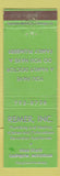Matchbook Cover - Remer Plumbing Heating Saginaw MI
