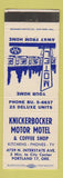 Matchbook Cover - Knickerbocker Motor Hotel Portland OR