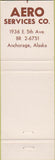 Matchbook Cover - Aero Services GE Delco Anchorage AK