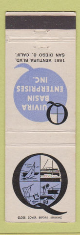 Matchbook Cover - Quivira Basin Enterprises San Diego CA