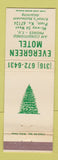 Matchbook Cover - Evergreen Motel Pratt KS