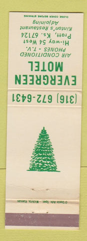 Matchbook Cover - Evergreen Motel Pratt KS
