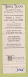 Matchbook Cover - Hotel Texas Fort Worth TX