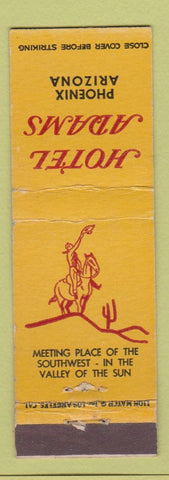 Matchbook Cover - Hotel Adams Phoenix AZ