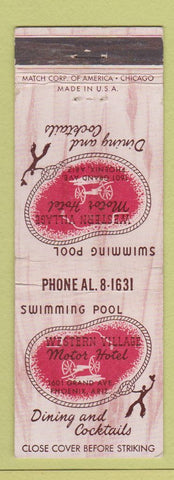 Matchbook Cover - Western Village Motor Hotel Phoenix AZ WEAR