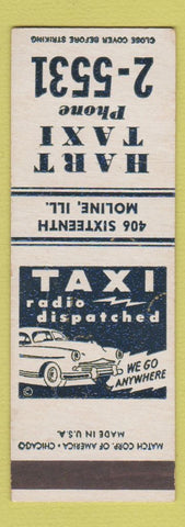 Matchbook Cover - Hart Taxi Moline IL SAMPLE