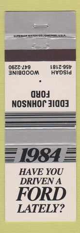 Matchbook Cover - 1984 Ford Eddie Johnson Pisgah Woodbine NC
