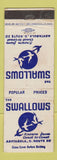 Matchbook Cover - Swallows Ashtabula OH