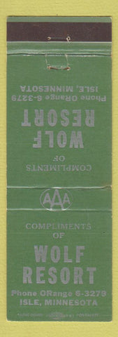 Matchbook Cover - Wolf Resort Isle MN