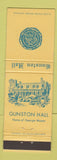 Matchbook Cover - Guston Hall George Mason Mount Vernon VA