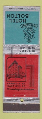 Matchbook Cover - Hotel Bolton Cleveland OH