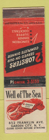 Matchbook Cover - Well of the Sea Restaurant Garden City NY