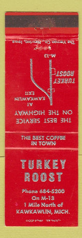 Matchbook Cover - Turkey Roost Kawkawlin MI