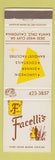 Matchbook Cover - Facelli's Restaurant Santa Cruz CA
