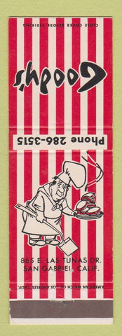Matchbook Cover - Goody's Restaurant San Gabriel CA