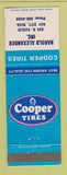 Matchbook Cover - Cooper Tires Harold Alexander Bay City MI