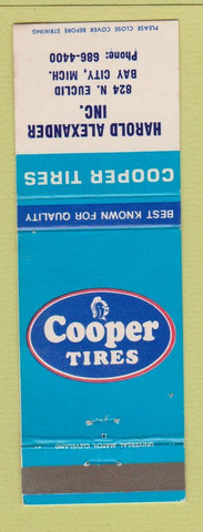 Matchbook Cover - Cooper Tires Harold Alexander Bay City MI