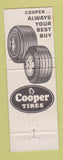 Matchbook Cover - Cooper Tires Harold Alexander Bay City MI