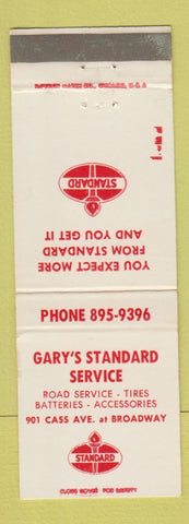 Matchbook Cover - Gary's Standard oil gas