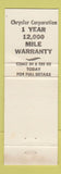 Matchbook Cover - Pigeon Motors Dodge Pigeon MI