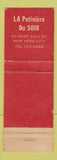 Matchbook Cover - La Potiniere French Restaurant New York City