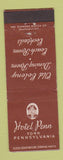 Matchbook Cover - Hotel Penn York PA WEAR