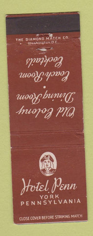 Matchbook Cover - Hotel Penn York PA WEAR