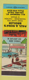 Matchbook Cover - Paul & Nona's Broiler Colusa CA